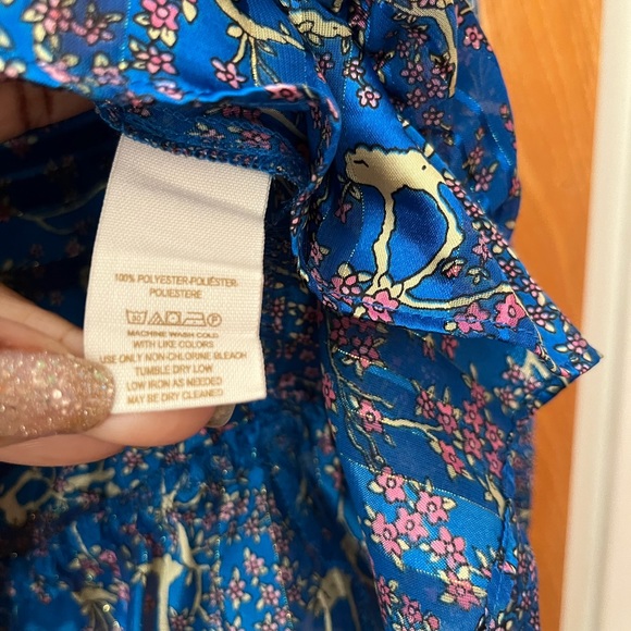 Free People floral sheer doman style blouse M - Picture 4 of 9